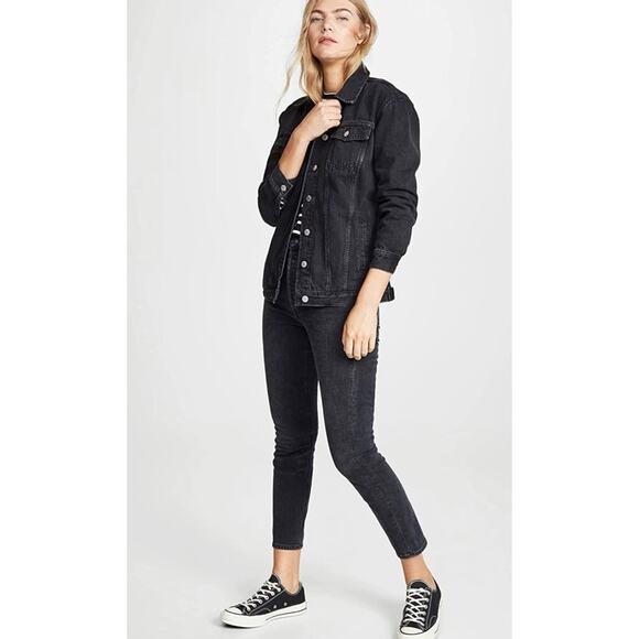 NWOT Madewell Oversized Trucker Jean Jacket in Lunar Wash - Picture 1 of 11